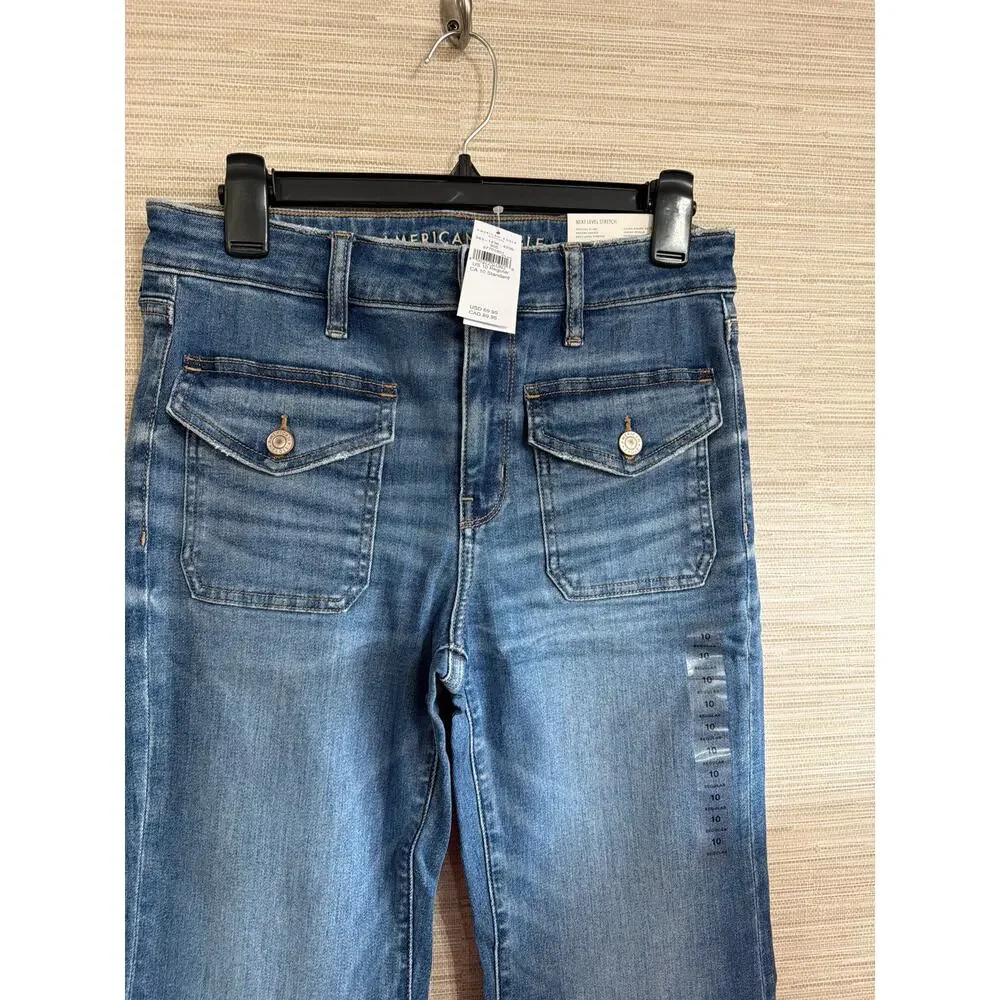American Eagle Jeans women's Festival Flare size 10 NWT - Picture 2 of 8